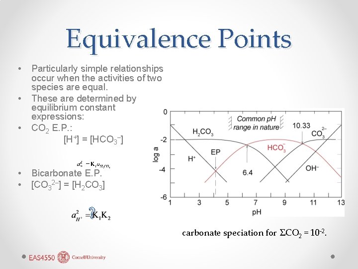 Equivalence Points • • • Particularly simple relationships occur when the activities of two