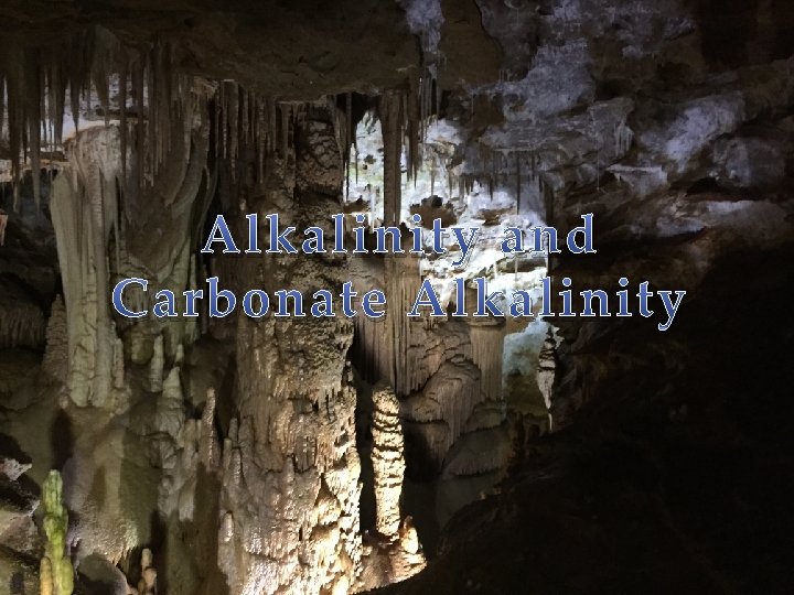 Alkalinity and Carbonate Alkalinity 