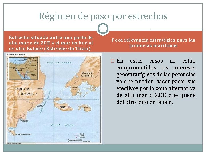 Régimen de paso por estrechos Estrecho situado entre una parte de alta mar o