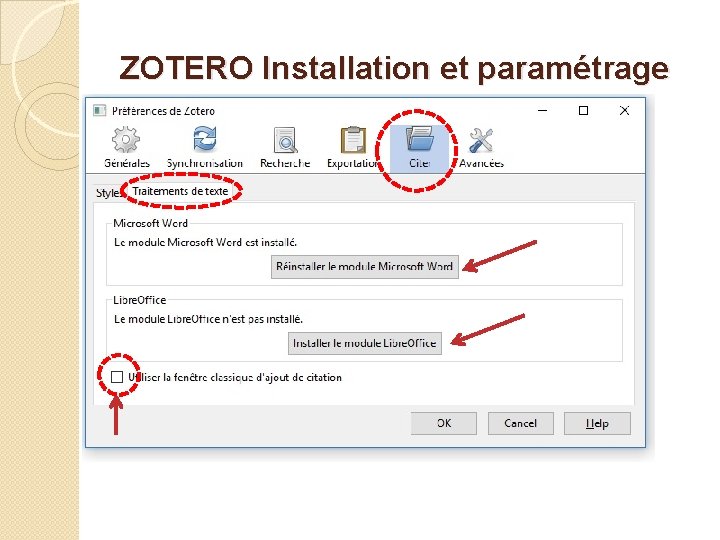 ZOTERO Installation et paramétrage 