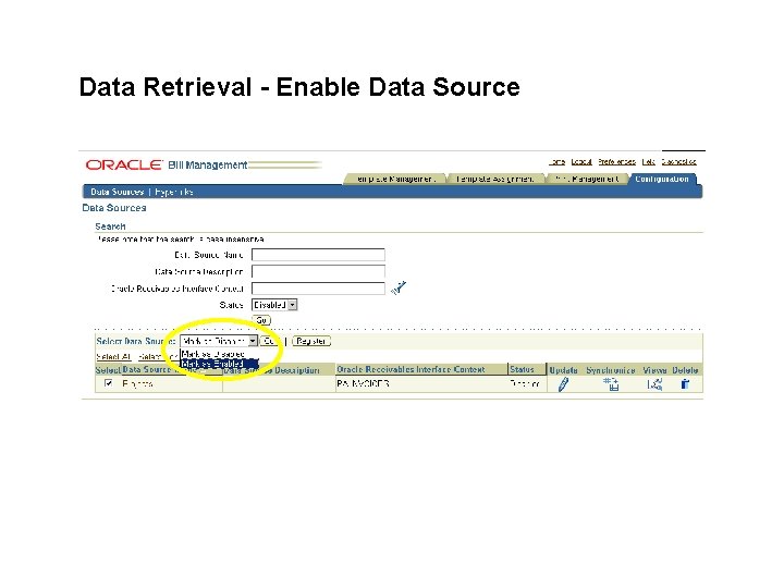 Data Retrieval - Enable Data Source 