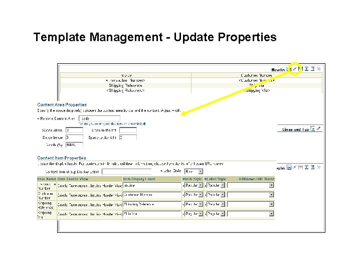Template Management - Update Properties 