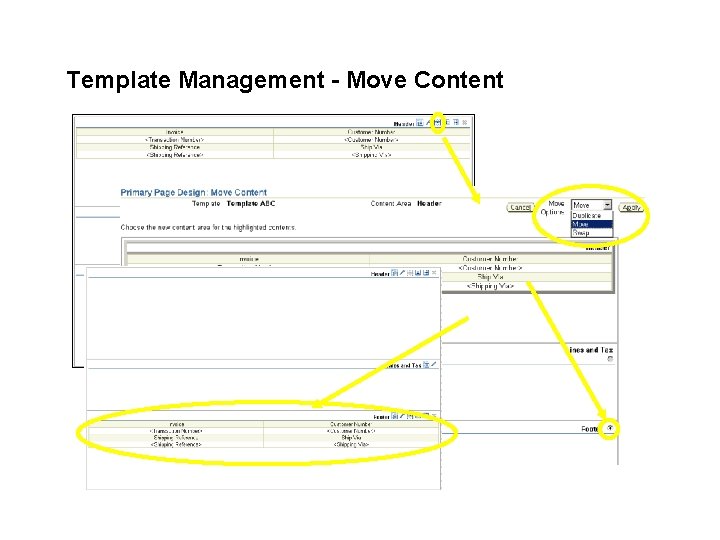 Template Management - Move Content 