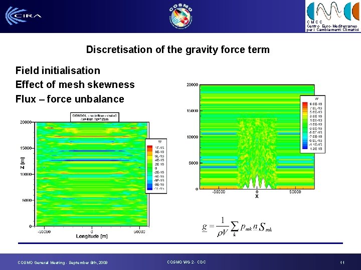 CMCC Centro Euro-Mediterraneo per i Cambiamenti Climatici Discretisation of the gravity force term Field