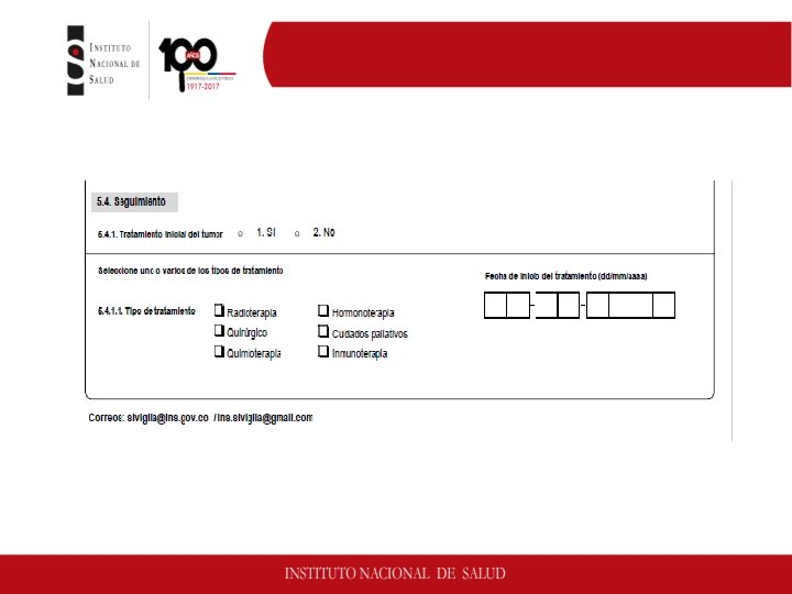 Ajuste – inicio de tratamiento Fuente: Sivigila. Instituto Nacional de Salud, 2 017. 