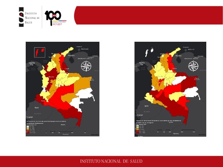 Distribución de los casos de cáncer de mama y cuello uterino por área de