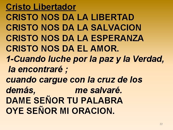 Cristo Libertador CRISTO NOS DA LA LIBERTAD CRISTO NOS DA LA SALVACION CRISTO NOS