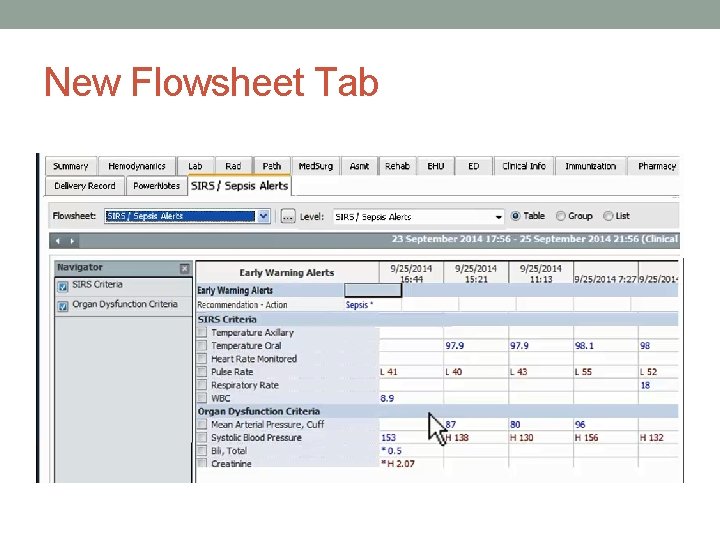 New Flowsheet Tab 