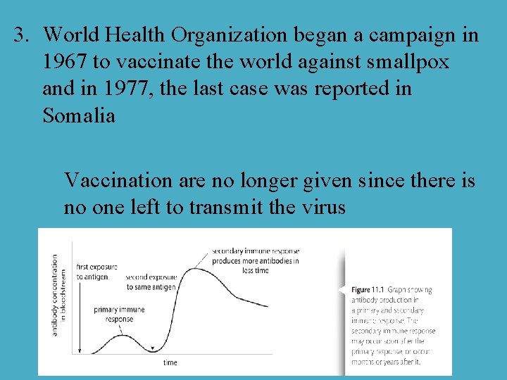 3. World Health Organization began a campaign in 1967 to vaccinate the world against