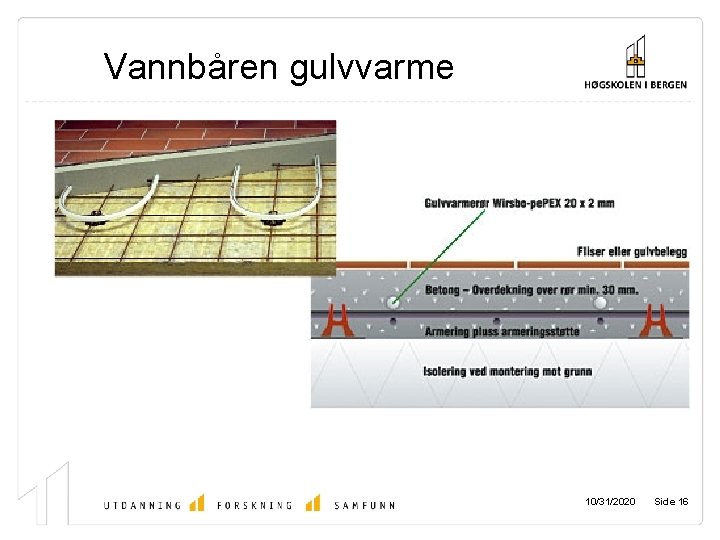 Vannbåren gulvvarme 10/31/2020 Side 16 