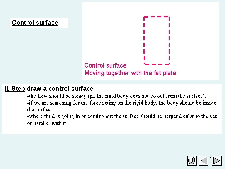 Control surface Moving together with the fat plate II. Step draw a control surface