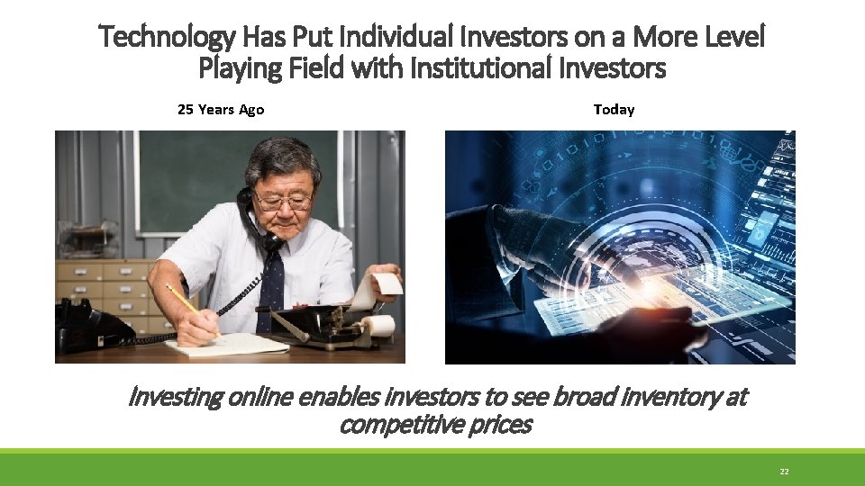 Technology Has Put Individual Investors on a More Level Playing Field with Institutional Investors