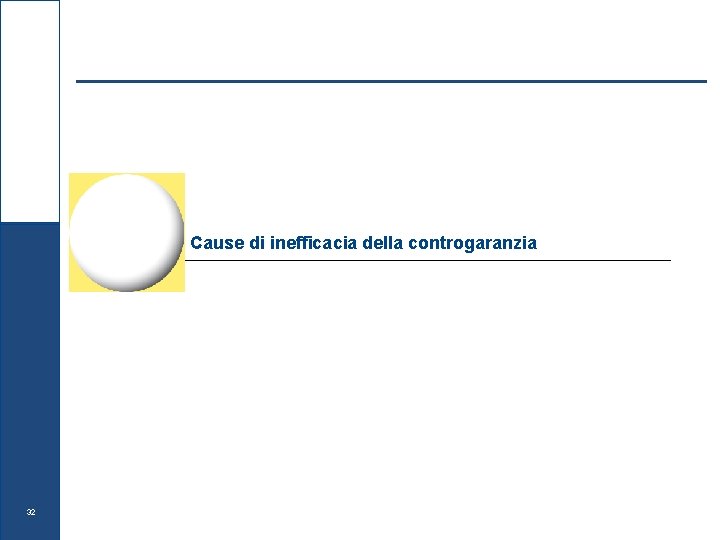 Cause di inefficacia della controgaranzia 32 