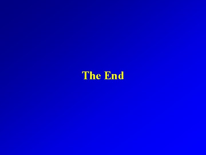 The End 