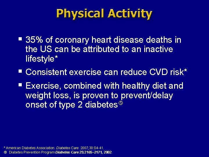 § 35% of coronary heart disease deaths in the US can be attributed to