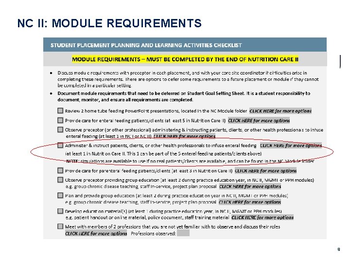  NC II: MODULE REQUIREMENTS 9 