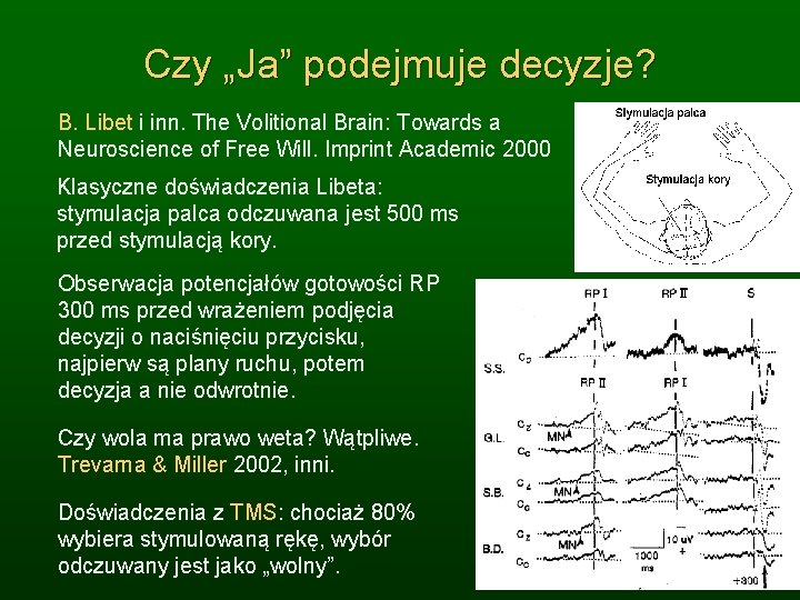 Czy „Ja” podejmuje decyzje? B. Libet i inn. The Volitional Brain: Towards a Neuroscience