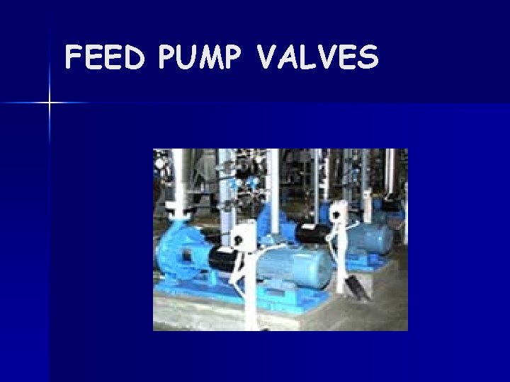 FEED PUMP VALVES 