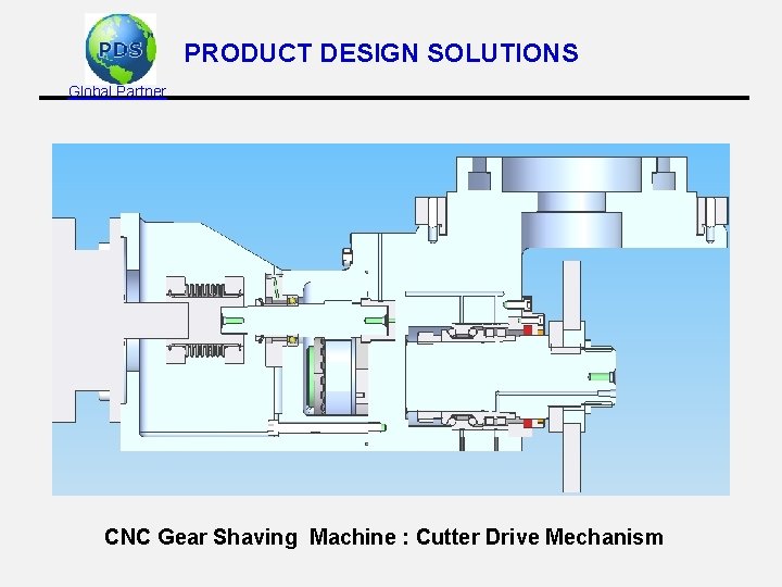 PRODUCT DESIGN SOLUTIONS Global Partner CNC Gear Shaving Machine : Cutter Drive Mechanism 