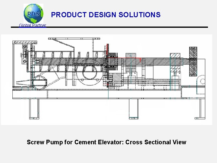 PRODUCT DESIGN SOLUTIONS Global Partner Screw Pump for Cement Elevator: Cross Sectional View 