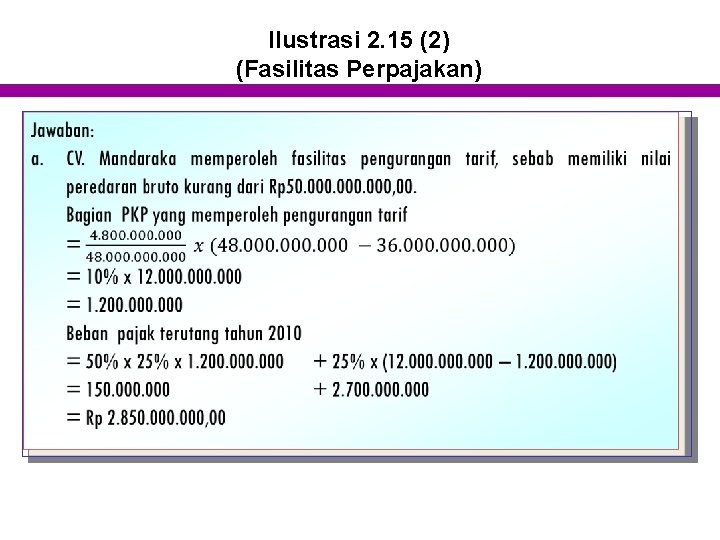 Ilustrasi 2. 15 (2) (Fasilitas Perpajakan) 