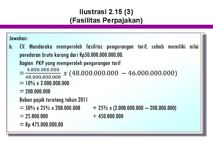 Ilustrasi 2. 15 (3) (Fasilitas Perpajakan) 