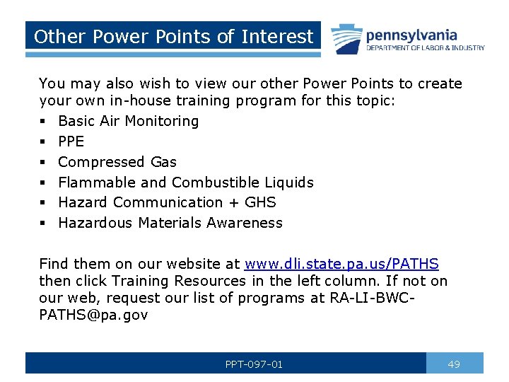 Other Power Points of Interest You may also wish to view our other Power