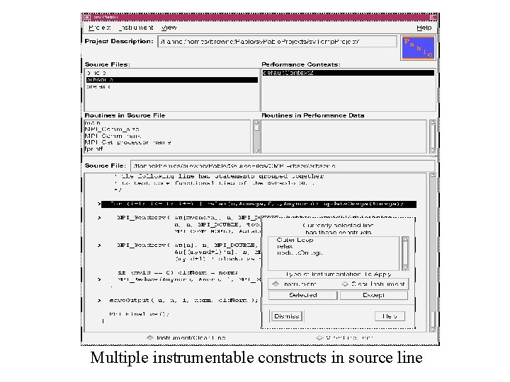 Multiple instrumentable constructs in source line 