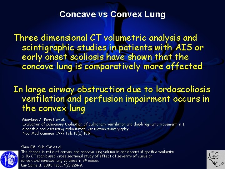 Concave vs Convex Lung Three dimensional CT volumetric analysis and scintigraphic studies in patients