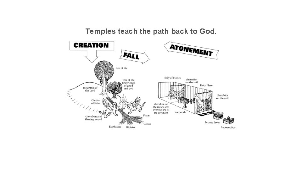 Temples teach the path back to God. 