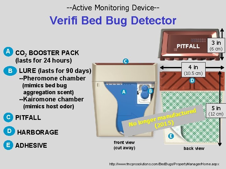 --Active Monitoring Device-- Verifi Bed Bug Detector PITFALL A CO 2 BOOSTER PACK (lasts