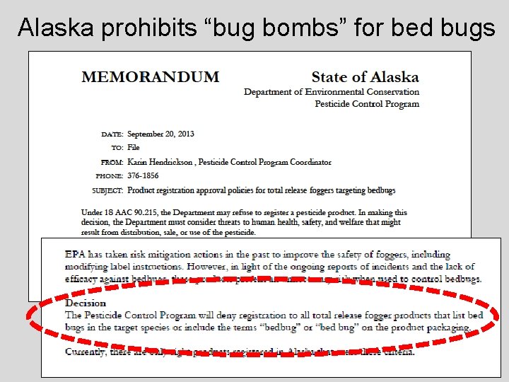 Alaska prohibits “bug bombs” for bed bugs 