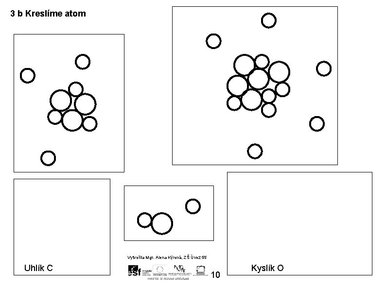 3 b Kreslíme atom Vytvořila Mgr. Alena Kýrová, ZŠ Úvoz 55 Uhlík C 10