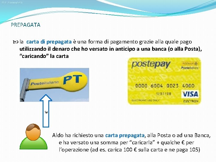 © R. Ramondetti PREPAGATA € la carta di prepagata è una forma di pagamento