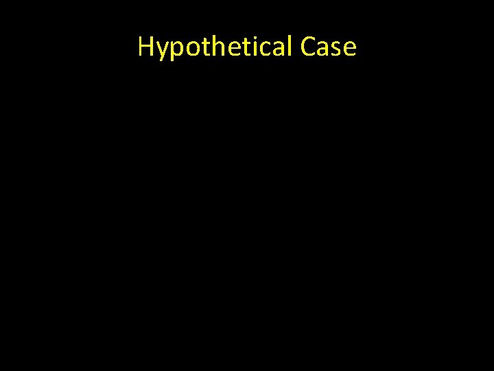 Hypothetical Case 