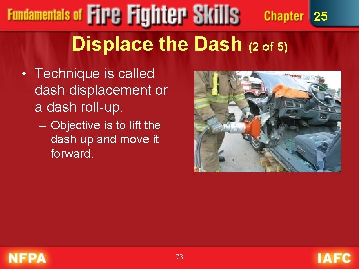 25 Displace the Dash (2 of 5) • Technique is called dash displacement or