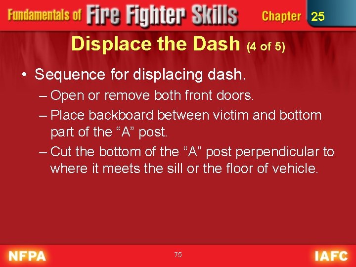 25 Displace the Dash (4 of 5) • Sequence for displacing dash. – Open 25 Displace the Dash (4 of 5) • Sequence for displacing dash. – Open