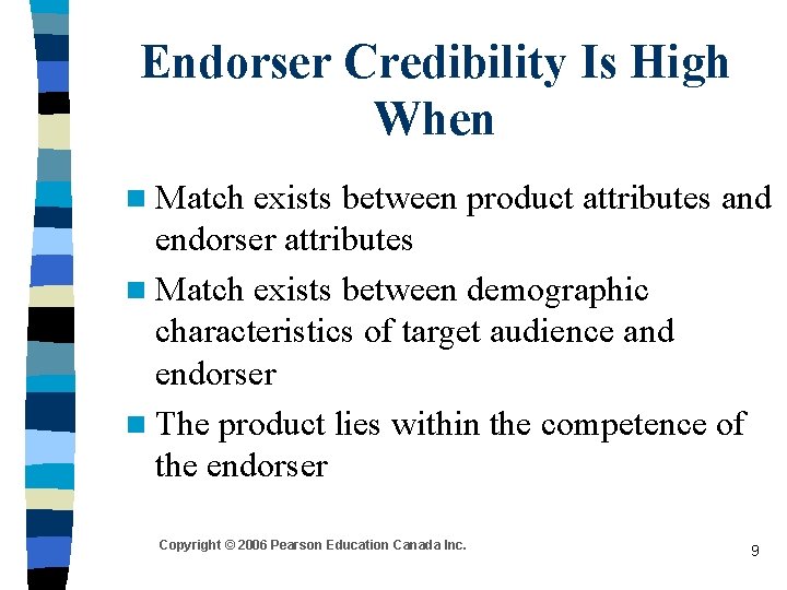 Endorser Credibility Is High When n Match exists between product attributes and endorser attributes