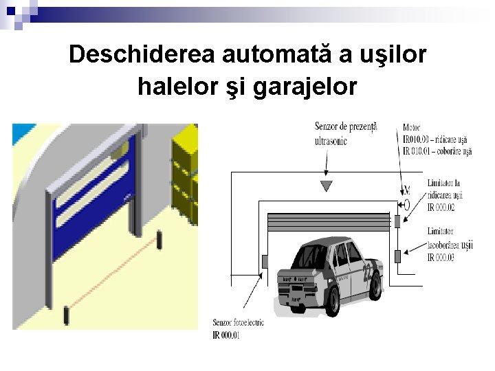 Deschiderea automată a uşilor halelor şi garajelor 