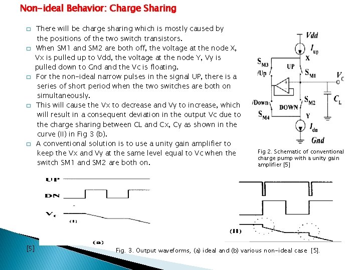 Non-ideal Behavior: Charge Sharing � � � There will be charge sharing which is