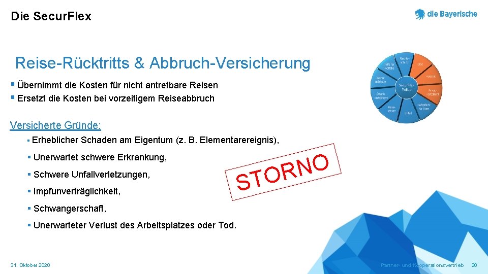 Die Secur. Flex Reise-Rücktritts & Abbruch-Versicherung § Übernimmt die Kosten für nicht antretbare Reisen