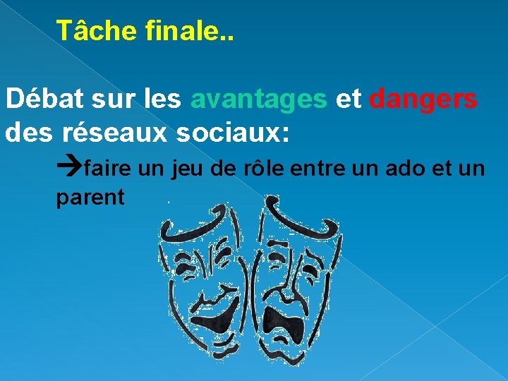 Tâche finale. . Débat sur les avantages et dangers des réseaux sociaux: faire un