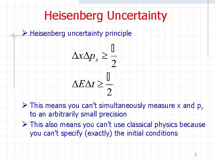 Uncertainty principle heisenberg Uncertainty Principle