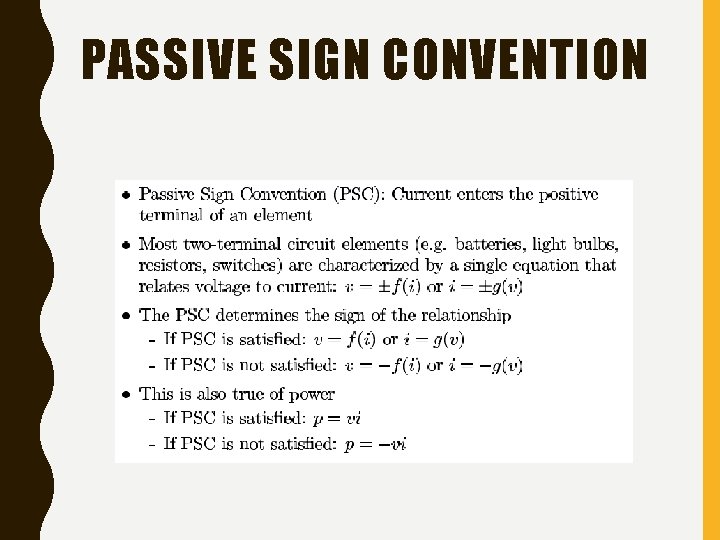 PASSIVE SIGN CONVENTION 