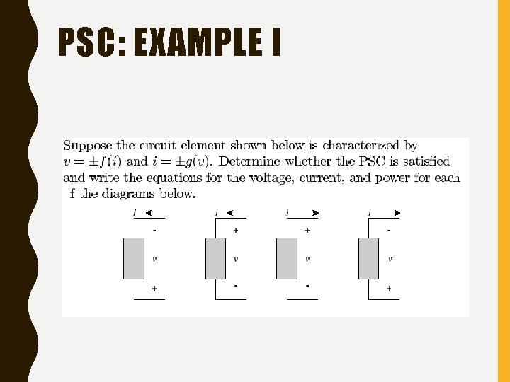 PSC: EXAMPLE I 