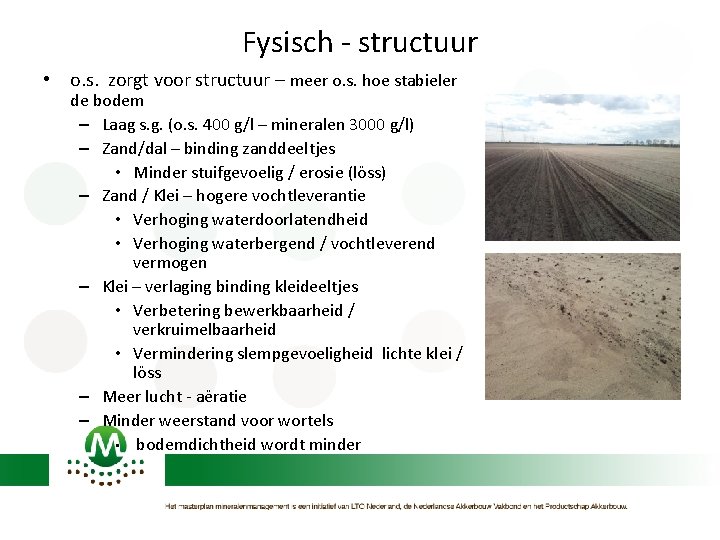 Fysisch - structuur • o. s. zorgt voor structuur – meer o. s. hoe