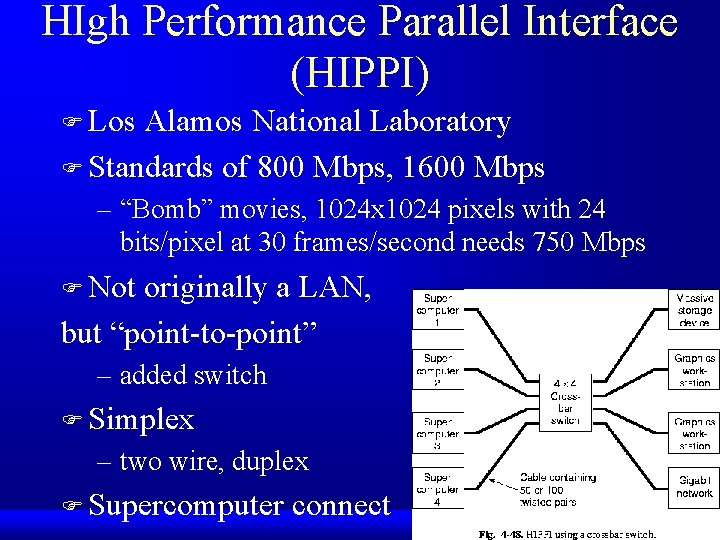 HIgh Performance Parallel Interface (HIPPI) F Los Alamos National Laboratory F Standards of 800