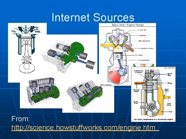 Internet Sources From: http: //science. howstuffworks. com/engine. htm 