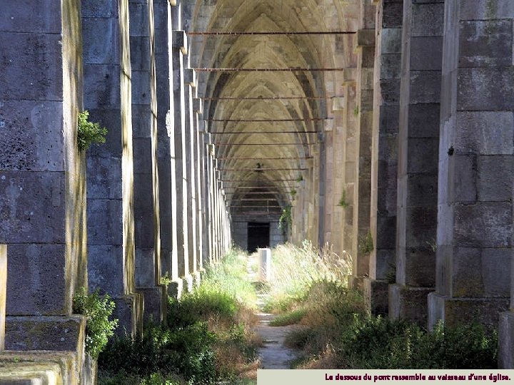 Le dessous du pont ressemble au vaisseau d’une église. 