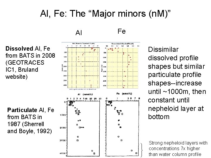 Al, Fe: The “Major minors (n. M)” Al Dissolved Al, Fe from BATS in